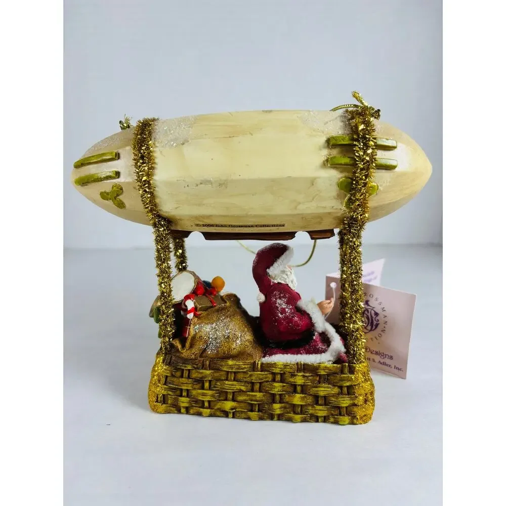 John Grossman Collection Santa Zeppelin Airship Ornament Kurt S. Adler w/Tag